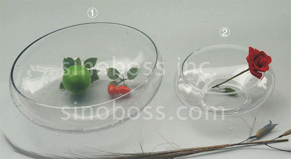 Tigelas de vidro para peixes 1335-3-P / 25*11-P